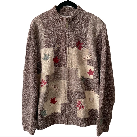 Northern Reflections Sweaters - Northern Reflections Knit Cardigan Appliqué XL